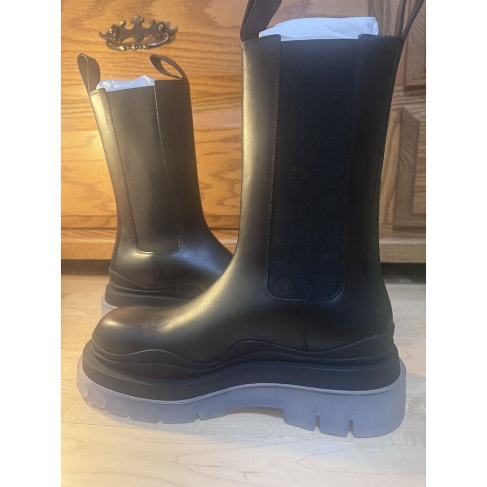 Bottega Veneta Womens TIRE BOOT Black Winter & Snow Boots 38C Us 8